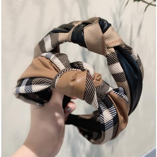 Popular Summer Autumn Women Top Knot Print Cloth Headband Classic Ladies Hairband Hair Hoop Girls Headwear Accessories