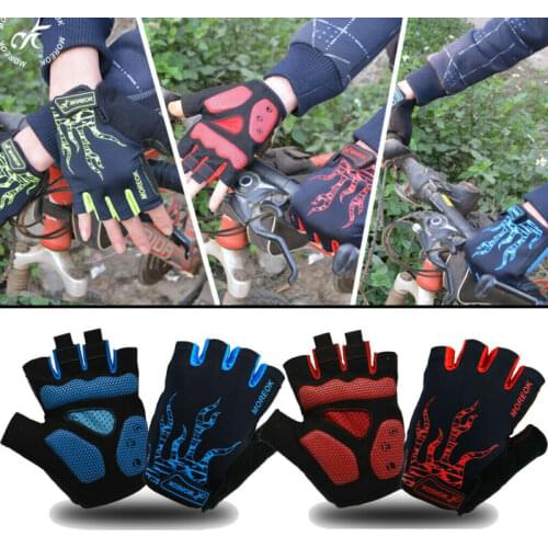 Unisex Upgraded Cycling Gloves Sports Antiskid Half Finger Breathable Gloves MTB Bike Sports Gloves for Women Men