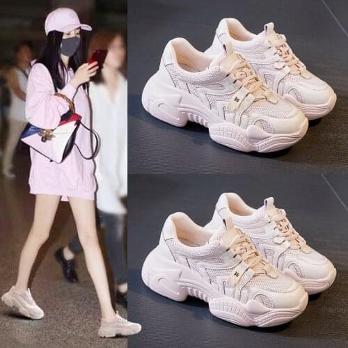 Shoes Womens Super Hot Spring New Net Red All-match Spring Mesh Smart Smoked Sports Womens Shoes Summer