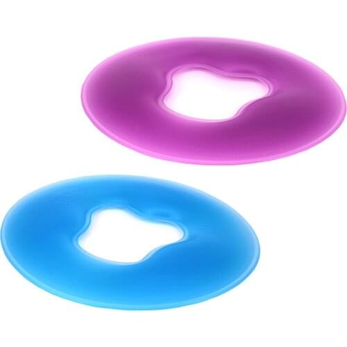 Silicone Massage Face Cradle Pillow Salon Body Beauty, Spa Head Rest Cushion for Massage Bed Table - Blue/Purple