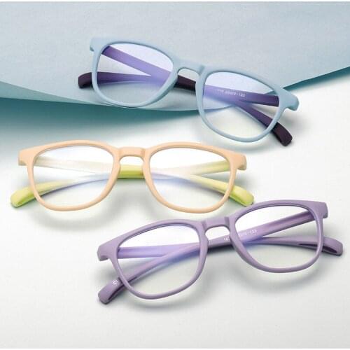 Simvey Silicone Kids Anti Blue Light Glasses Classic Boy Girls Square Computer Glasses Anti Eye Strain Headache Gaming Glasses