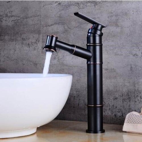 LIUYUE Basin Faucets Copper Classic Black Tall/Low Bathroom Pull Out Basin Mixer Faucet Cold Hot Water Crane Mixer Taps Torneira