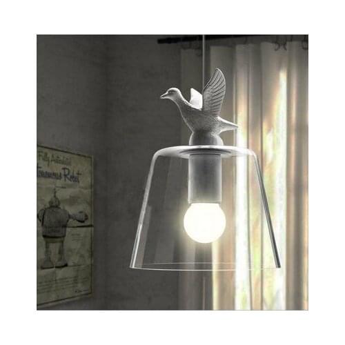 Modern Home Decoration Bird Light Dining Room Pendant Light Glass Iron Light Bar Light Free Shipping