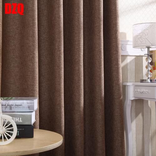 Modern Curtains for Living Room Bedroom Simple Solid Color Cotton Linen Linen Curtains High-End Shade Custom Blackout Curtains