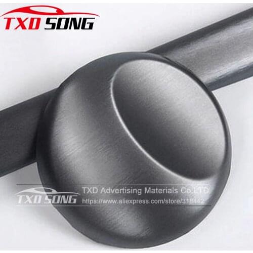 Car styling Black Dark Grey Silver Metallic Brushed Aluminum Vinyl car Wrap Film With Size: 10/20/30/40/50/60x152CM/LOT