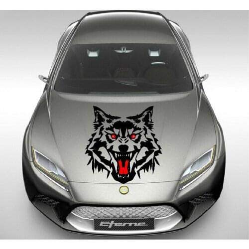Car styling 50cmx50cm Wolf car stickers /car machine bonnet wolf sticker/ Car Head cover sticker/spare tire cover sticker