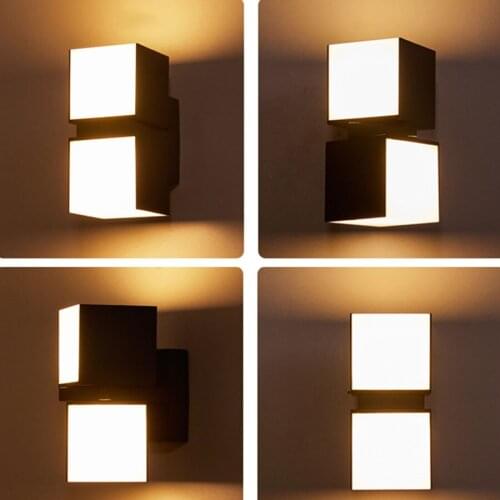 Thrisdar Outdoor Waterproof LED Wall Light 290 + 90 Rotatable Terrace Corridor Wall Lamp Villa Hotel Shop Porch Light