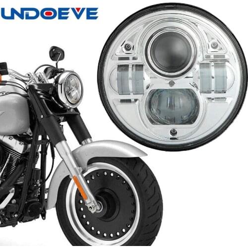 Undoeve 7" Inch LED Headlight 45W High Low Beam Headlamp with Bracket Mounting Ring Adapter for Motorcycles Motorcycle
