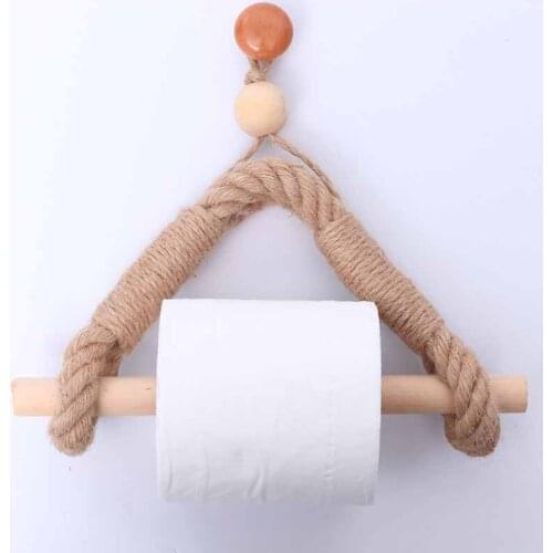 Vintage Towel Hanging Rope Toilet Paper Holder Home Hotel Bathroom Decoration Supplies paper towel holder toilet paper stand