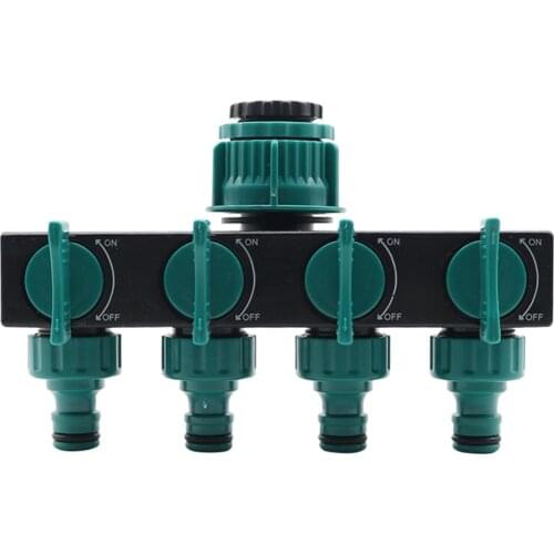 1PC 4-Way Hose Splitters 1" to 3/4" to 1/2" European standard Female Thread Automatic Garden Watering Water Pipe Connectors