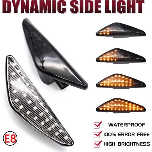 2pcs LED Dynamic Turn Signal Light Fender Front Side Marker Lamps For BMW X3 F25 X5 E70 X6 E71 E72 2008-2014 Car Accessories