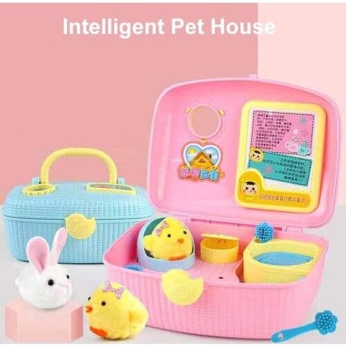 2021Electronic Pet Chicken Cute Children Toys Electronic Chick Pets Chicken Nurturing House Parent-Child Game Gift for Baby Girl