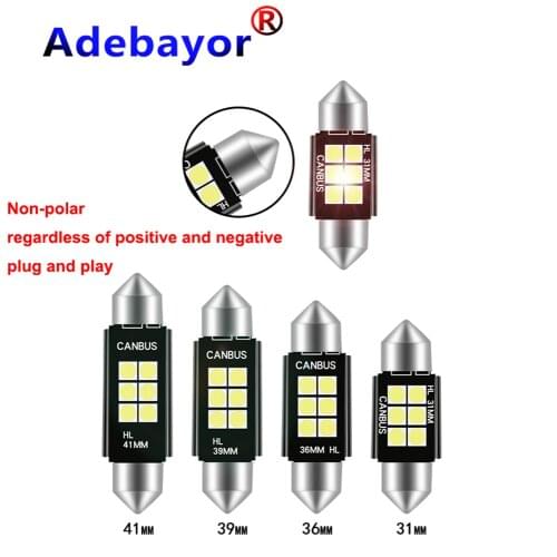 1000pcs Festoon 3030 6 SMD c5w Auto 31 36 39 41mm Canbus Error Free LED License Plate Dome reading Interior Light bright Bulb