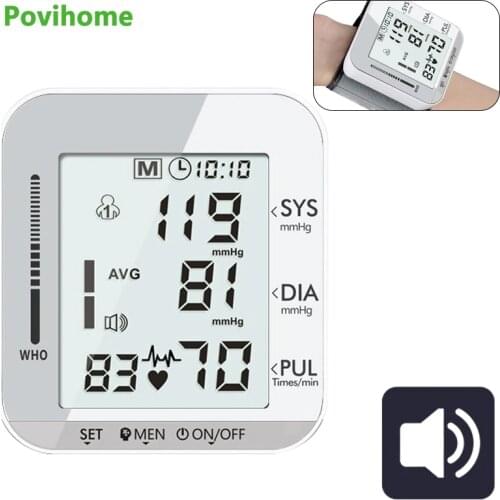 Automatic Digital Wrist Blood Pressure Monitor Measuring Heart Beat Pulse Rate Tonometer Sphygmomanometer Health Care Tool