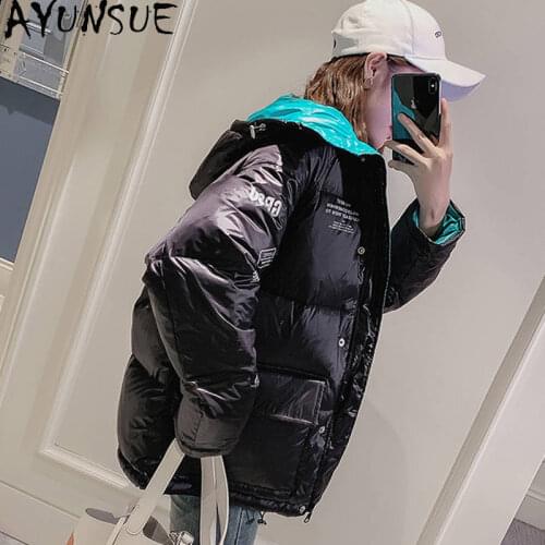 AYUNSUE Winter Women Jackets Fashion Thicken Hooded Black Coats Famale Plus Size Parkas Women Clothing Casaco Feminino SQQ108