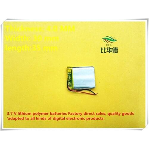 Free shipping)(5pieces/lot) 403035 380mah lithium- polymer battery quality goods quality of CE FCC ROHS certification authority