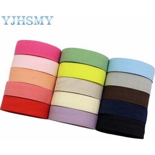 E-20519-1220 18mm”Solid color Elastic Ribbon Printed, DIY handmade accessories, packaging decorative ribbon