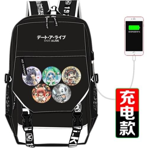 DATE A LIVE Printing Backpack Kawaii Women Backpack Canvas School Bags for Teenage Girls Mochila Feminina Hermit Laptop Bags