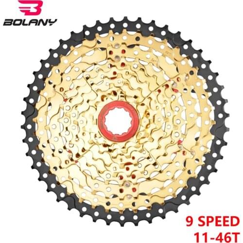 BOLANY MTB Bicycle Bicycle Cassette 9 Speed 11-46T Single Speed Mountain Bike Wide Ratio Bicycle Freewheel Sprockets Bike Parts