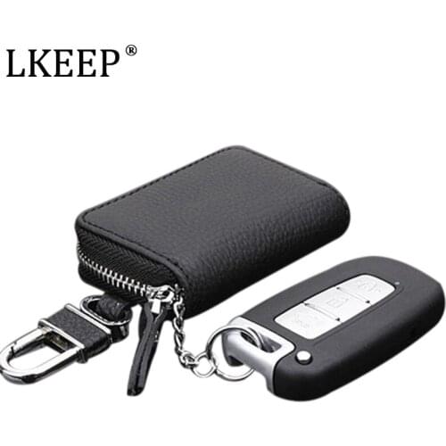 PU Leather Car Key Wallets Men Key Holder Housekeeper Keys Organizer Women Keychain Covers Zipper Key Case Bag Pouch Purse