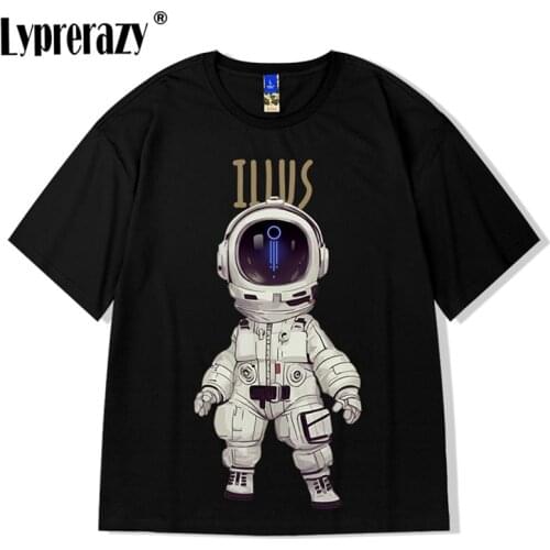 Lyprerazy Men Cartoon Print Summer Tshirts Mens Harajuku Hip Hop High Street Oversized Tees Tops