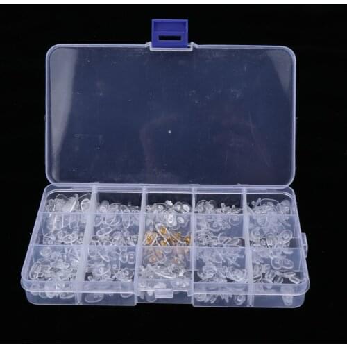 15 Style Eyeglass Nose Pads Set 150 Pairs Soft PVC Glasses Nosepad With Case