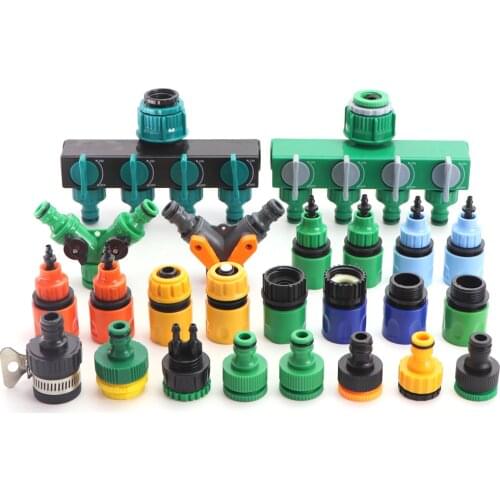 Garden Drip Irrigation Water Tap Connector Kit 1/2" 3/4" Male Female Thread Nipple Joint 4/7mm Hose Quick Adapter Watering Tool