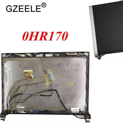 GZEELE NEW for DELL XPS M1330 13.3" LCD Lid Top Cover Assembly + Hinges (BLACK) LCD Lid Top back Cover w/ Cables HR170 0HR170