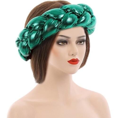 New Arrival 2021 Fashion Style African Women Solid Color Headtie African Caps