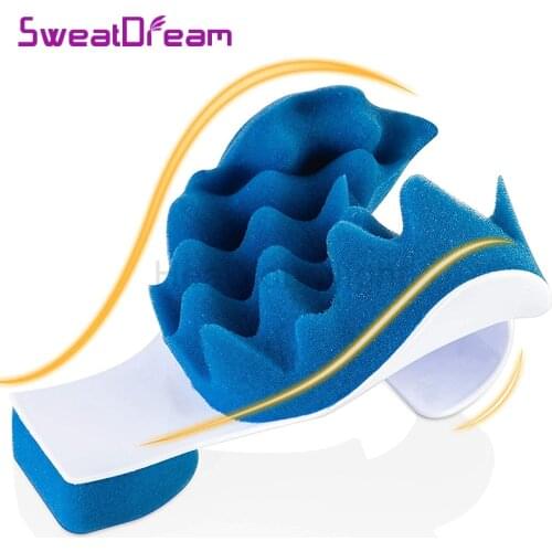 Neck Support Orthopedic Pillow Neck Shoulder Relaxer Blue Sponge Releases Muscle Chiropractic Pillow Physiotherapy Massage