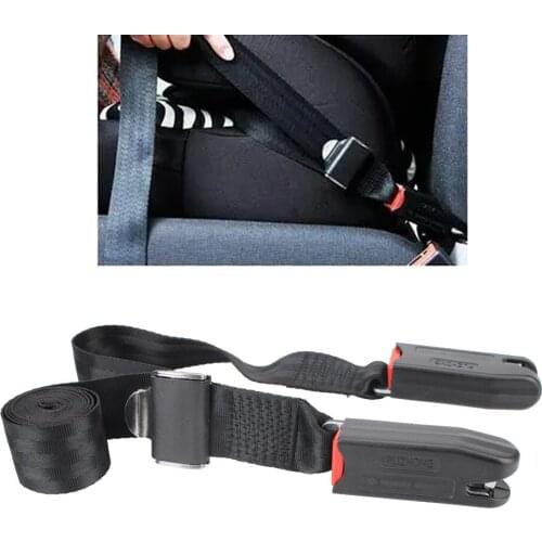 Adjustable Fixing Band Universal Car Child Safety Seat Belt 2-point Strap Isofix/Latch Interface Connection Strap