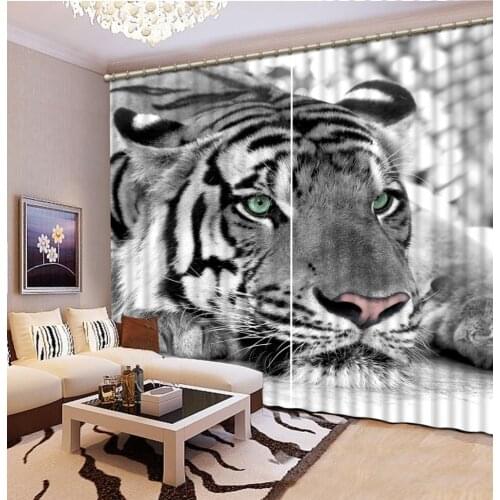 Luxury Blackout 3D Curtains For Living room Bedding room Office tiger curtains