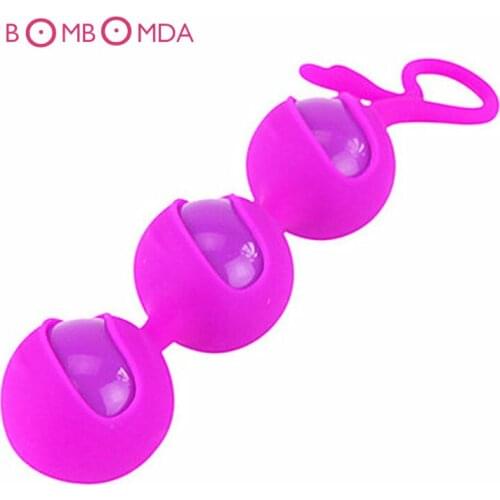 Silicone Kegel Ball 3 Beads Vagina Exercise Vaginal Trainer Love Ben Wa Pussy Muscle Training Adult Toys For Couples Sex Product