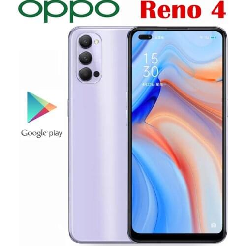 New Original Official Oppo Reno 4 5G Smartphone Snapdragon 765G Octa Core 6.4‘’ 2400×1080P AMOLED 4000Mah 65W SupperVOOC2.0 48MP
