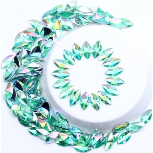Rhinestones Flatback Marquise Pointed 5x10mm 5000pcsAB Colors Eye Beads DIY Nails Art Phone Cases Garments Supplies