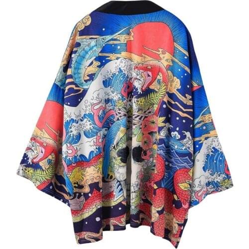 Traditional Samurai Kimono cardigan men Japanese obi male yukata haori Japanese samurai clothing traditional Japanese clothing