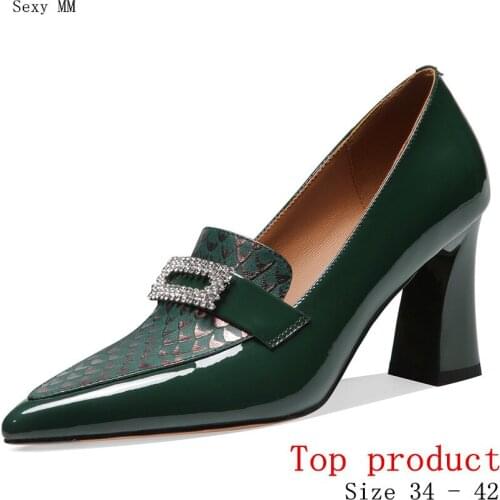 Women High Heels Pumps High Heel Shoes Stiletto Woman Party Shoes Kitten Heels Genuine Leather Small Plus Size 34 -40 41 42