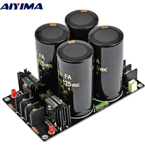 AIYIMA 120A Amplifier Rectifier Filter Supply Power Board High Power Schottky Rectifier Filter Power Supply Board 10000uf 125V