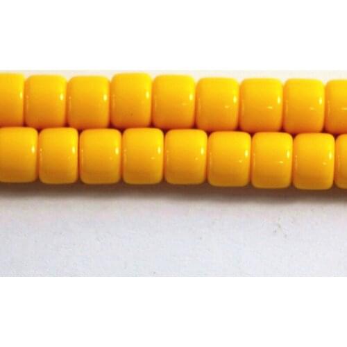 Vintage style loose beads yellow soil resin beeswax 4*7mm 5*8mm 7*10mm 12*9mm drum tube cylinder women jewelry making 15inch B63