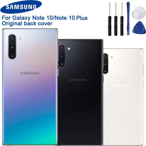 Original Battery Back Cover Door Glass For Samsung Galaxy Note 10 Note10+ Note10 Note 10 Plus Phone Back Cover Case Backshell