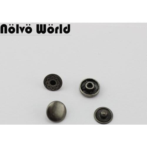 20-100sets 10mm antique old silver finish Snap fastener button for handbag bag purse handcrafted accessories