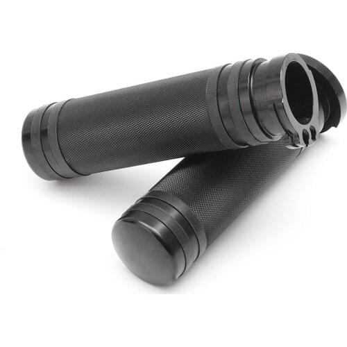 25mm Rubber Motorcycle Handlebar Hand Grips for Harley Sportster Black