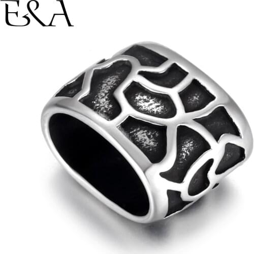 Stainless Steel Slider Beads Leopard Hole 12x6mm for Charm Bracelet Making Leather Jewelry DIY Slide Charms Accessories