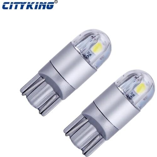 500pcs Car T10 LED Bulbs White 168 501 W5W LED Lamp T10 Wedge 3030 2SMD Interior Lights 12V 6000K