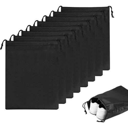 8 Pcs Shoes Bag, Cover Shoes Black Waterproof Anti-dust Storage Portable Bags for Travel Sports