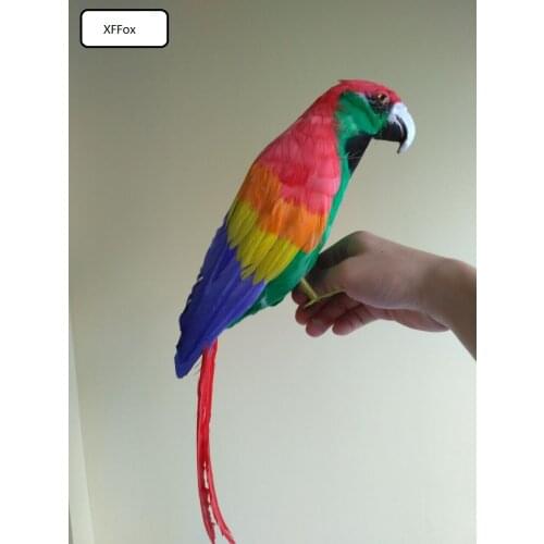 Big real life parrot model foam&feather simulation red&green parrot bird gift about 40cm xf0155