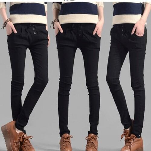 Plus size S-XXXL 2021 spring summer womens harem pants loose casual trousers cotton linen elastic high waist women pants