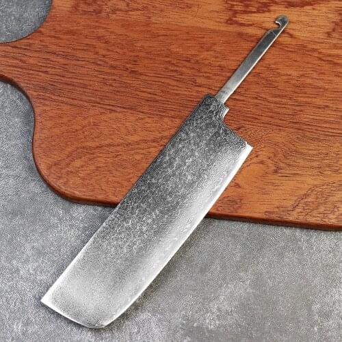 DIY VG10 Sharp 7-inch Chef Knife Blank Damascus Steel Knife Blade Meat Cleaver Semi-finished Steel Billet Japanese Kitchen Knife