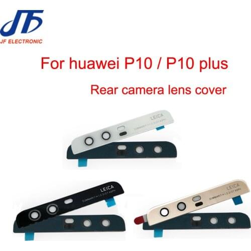 For Huawei P10 / p10 Plus Back Rear Camera Glass Lens With Sticker Housing Top Back Camera glass Lens Cover 5pcs/lot