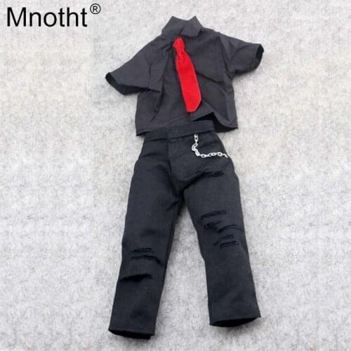 Mnotht 1/6 Scale Action Figures Male Soldier Jackson Uniform red tie Loophole trousers Costume Clothing Fits 12 '' Toys model